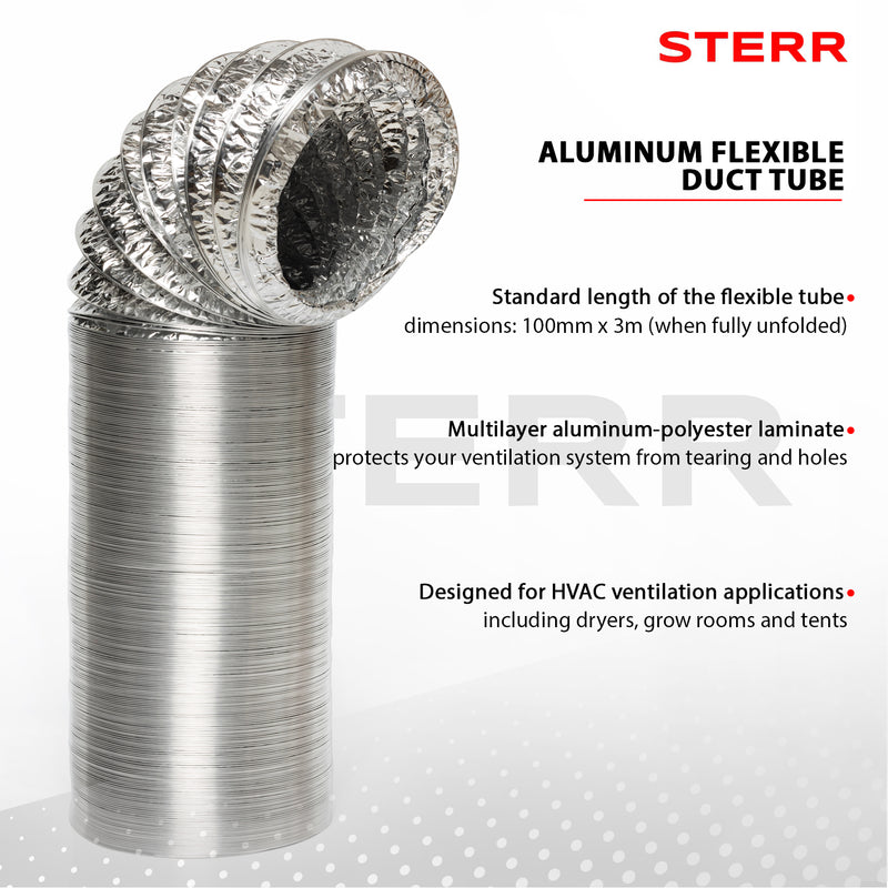 Flexibler Aluminium-Kanalschlauch 150 mm x 3 m - ALD150_3